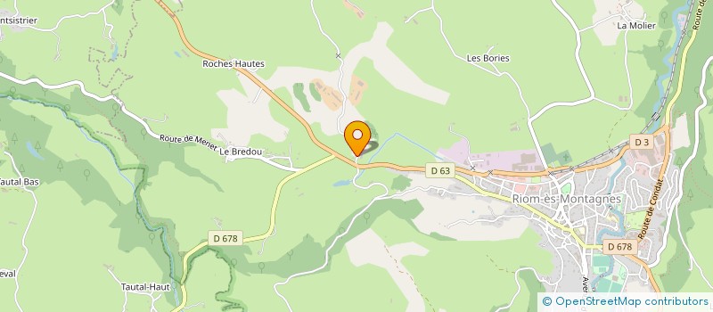 localisation de l'entreprise D2M MANAGEMENT à RIOM-ES-MONTAGNES