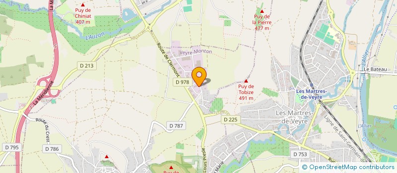 localisation de l'entreprise D2M SANTE à VEYRE-MONTON