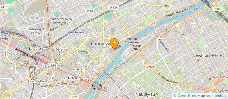 localisation de l'entreprise D2SEA à COURBEVOIE