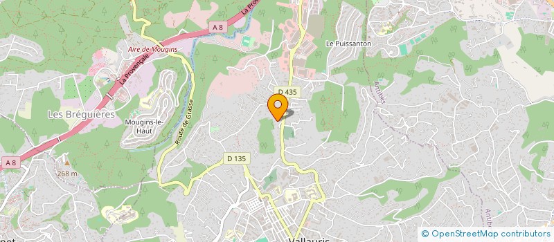 localisation de l'entreprise D2T à VALLAURIS