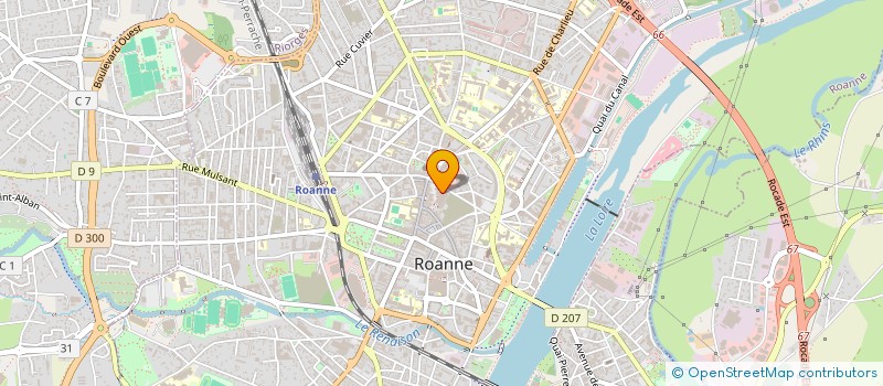 localisation de l'entreprise D2TECH à ROANNE