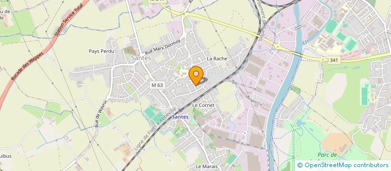 localisation de l'entreprise D2TECH à SANTES