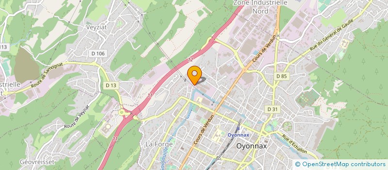 localisation de l'entreprise D3 à OYONNAX