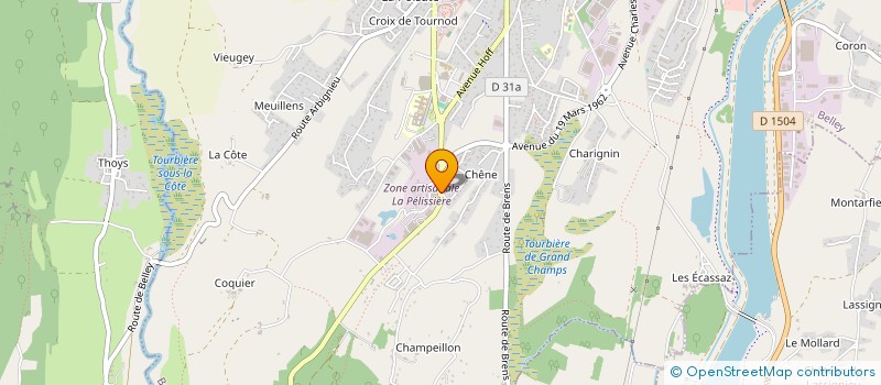 localisation de l'entreprise D3  BELLEY