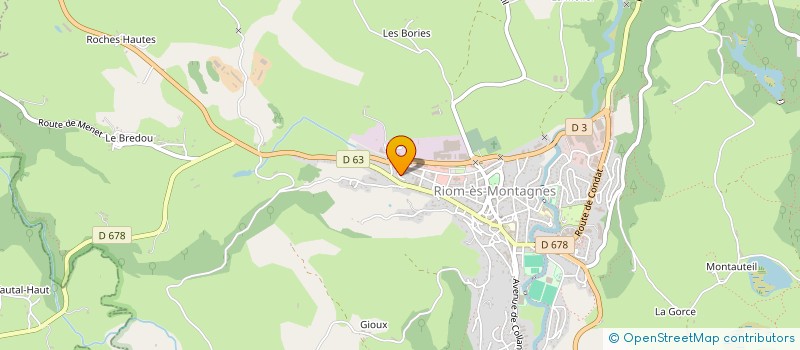 localisation de l'entreprise D3 INVEST à RIOM-ES-MONTAGNES