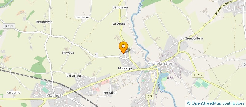 localisation de l'entreprise D3G EXPERTISE  CHATELAUDREN-PLOUAGAT