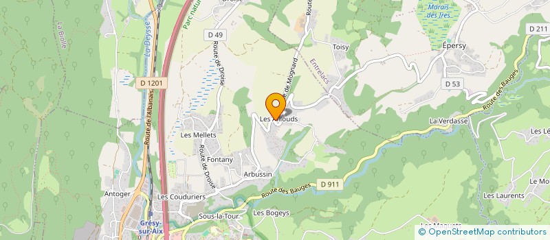 localisation de l'entreprise D3M à GRESY-SUR-AIX