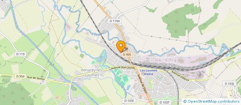 localisation de l'entreprise D3P  POUILLENAY