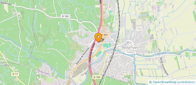 localisation de l'entreprise D7  BEDARRIDES