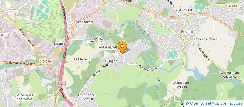 localisation de l'entreprise D8M  FEYTIAT