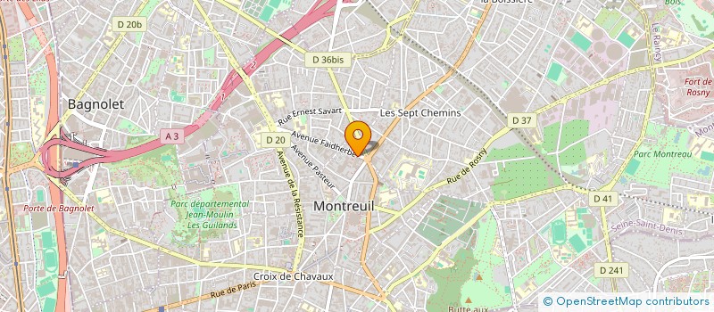 localisation de l'entreprise DA COSTA à MONTREUIL