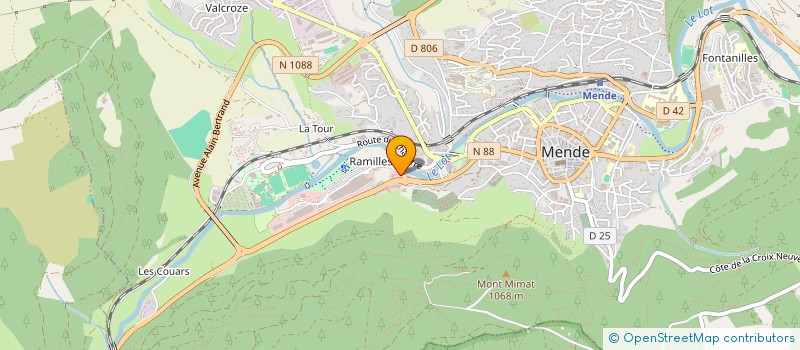 localisation de l'entreprise DA MILLAU  MENDE