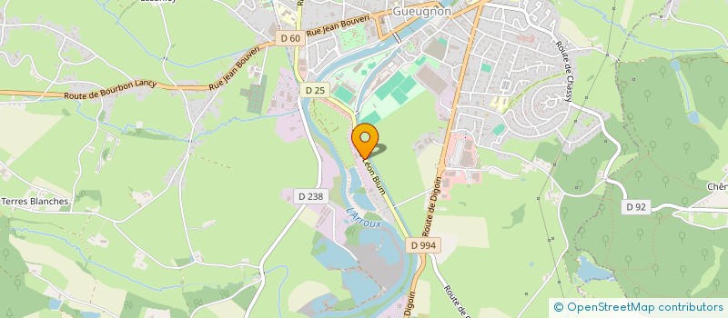 localisation de l'entreprise DA SILVA à GUEUGNON