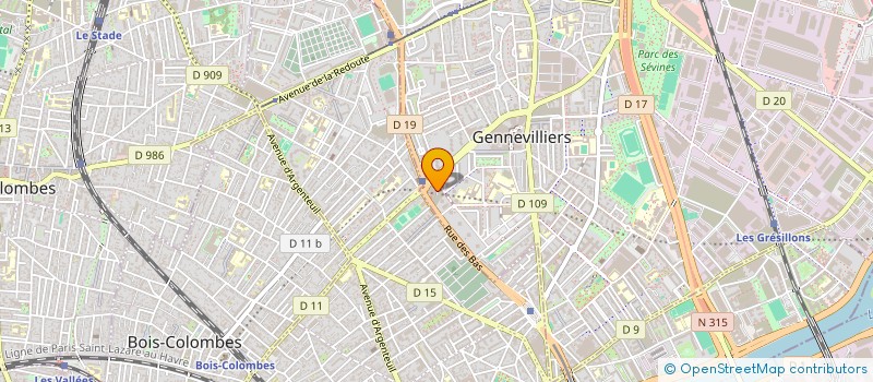 localisation de l'entreprise DA SILVA à GENNEVILLIERS
