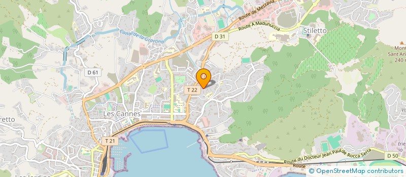 localisation de l'entreprise DA SILVA ROCHA  AJACCIO