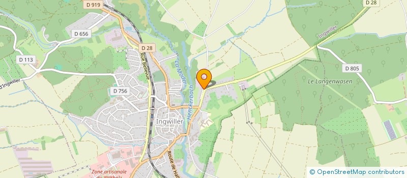 localisation de l'entreprise DA.-TA.  INGWILLER