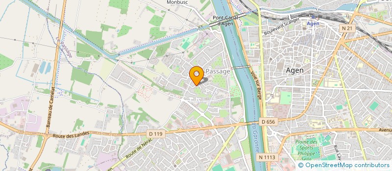 localisation de l'entreprise DA TRANS à LE PASSAGE