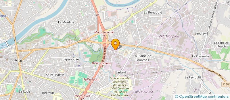 localisation de l'entreprise DA2C à ALBI