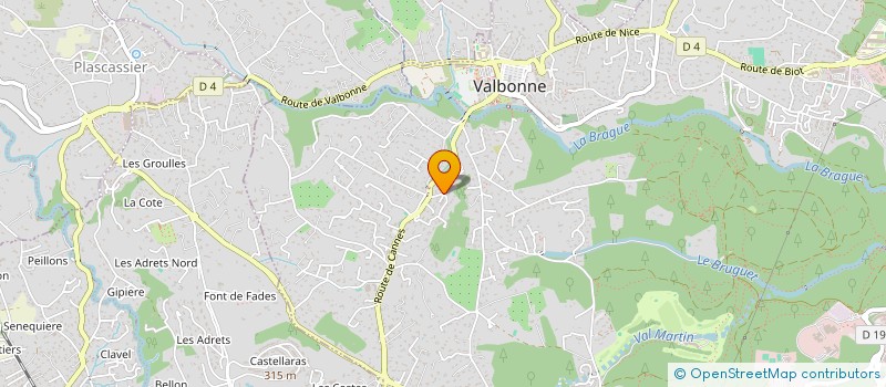 localisation de l'entreprise DAAZ  VALBONNE