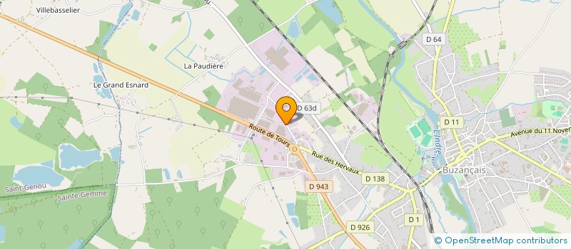 localisation de l'entreprise DABE à BUZANCAIS