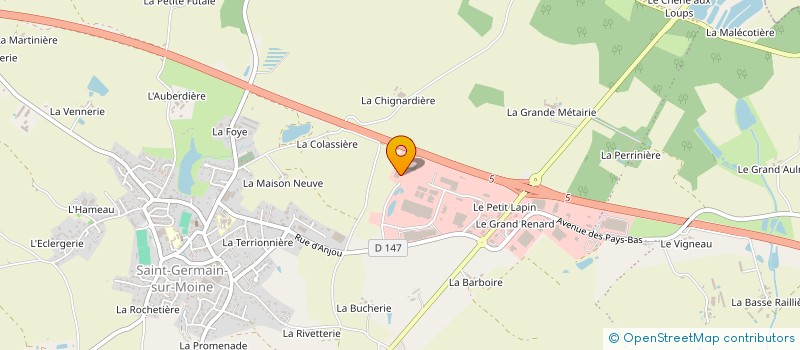 localisation de l'entreprise DABIREAU INVEST à SEVREMOINE