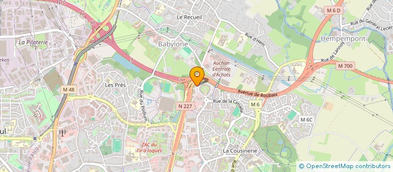 localisation de l'entreprise DABROWSKA 59650 à VILLENEUVE-D'ASCQ