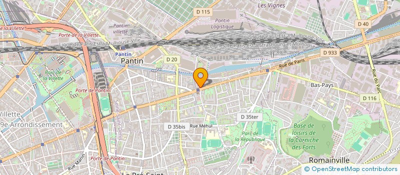 localisation de l'entreprise DAC à PANTIN