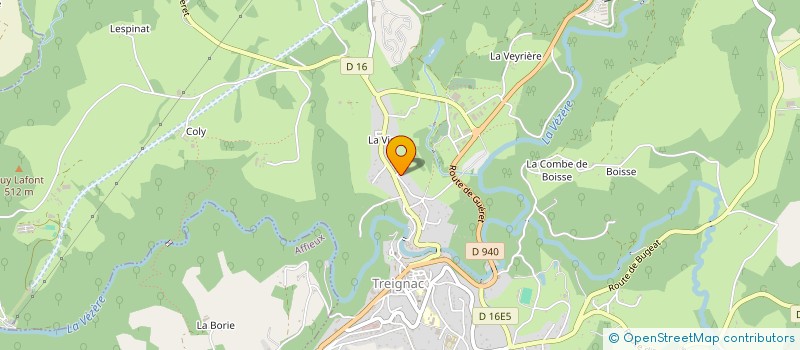 localisation de l'entreprise DAC  TREIGNAC