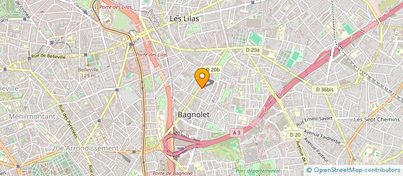 localisation de l'entreprise DAC AUTO à BAGNOLET
