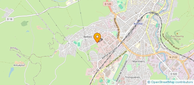 localisation de l'entreprise DAC15 à AURILLAC