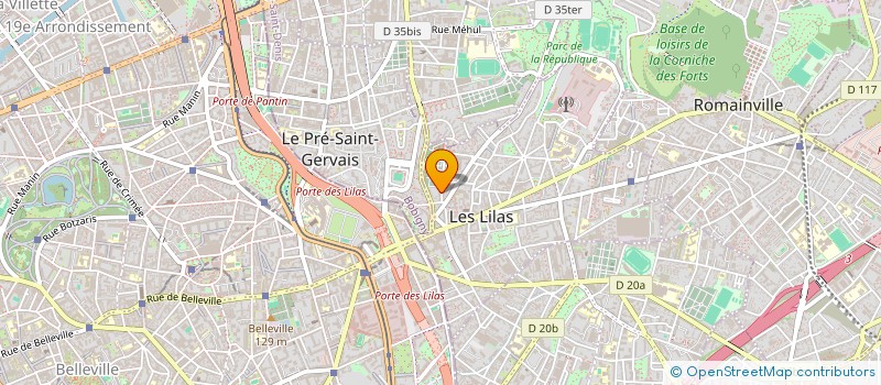 localisation de l'entreprise DACA à LES LILAS