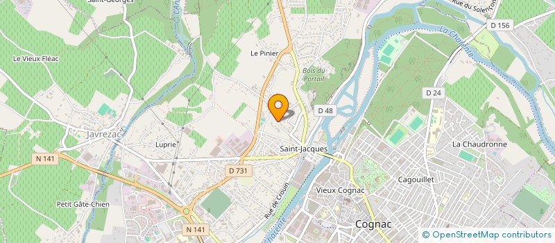 localisation de l'entreprise DACELE INVEST à COGNAC