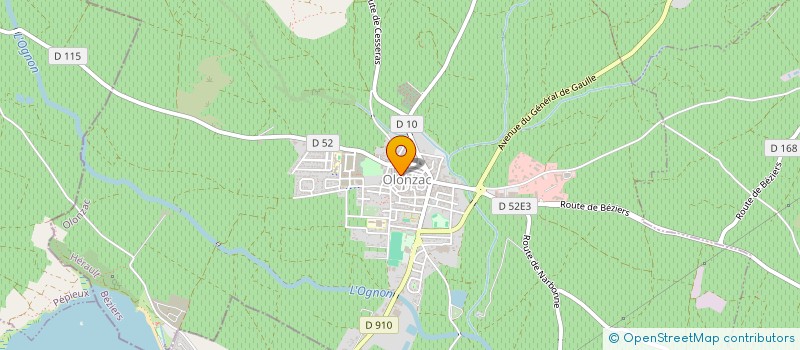 localisation de l'entreprise DACELINE  OLONZAC