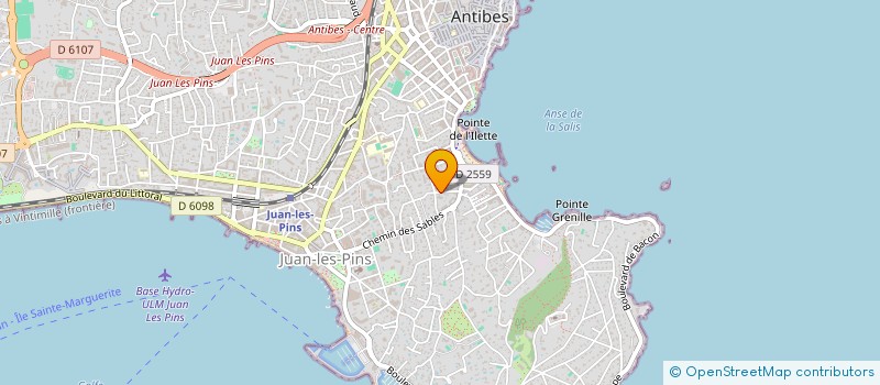 localisation de l'entreprise DACET ELECTRICITE à ANTIBES