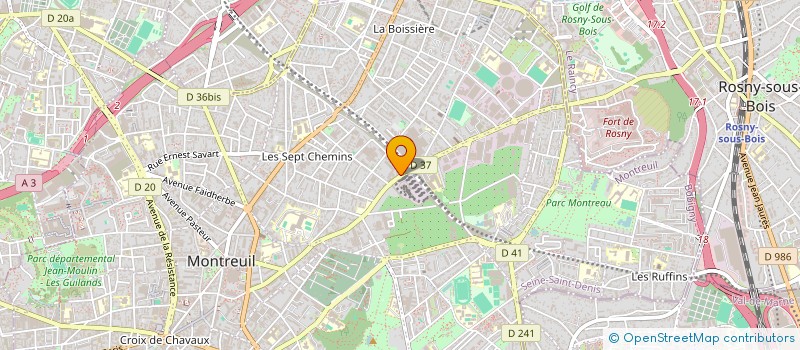 localisation de l'entreprise DACOTEL à MONTREUIL