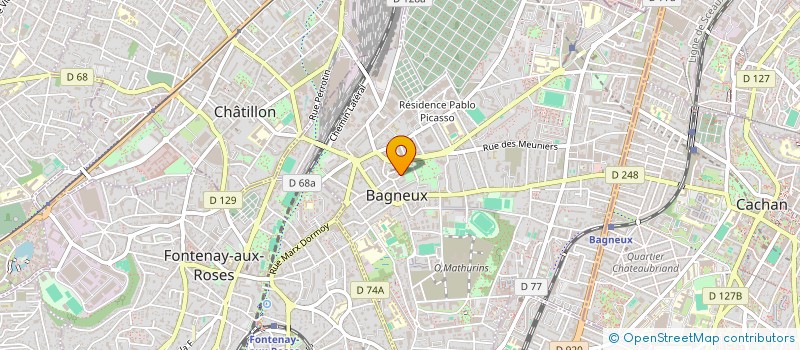 localisation de l'entreprise DACRYLIQUE FILMS à BAGNEUX
