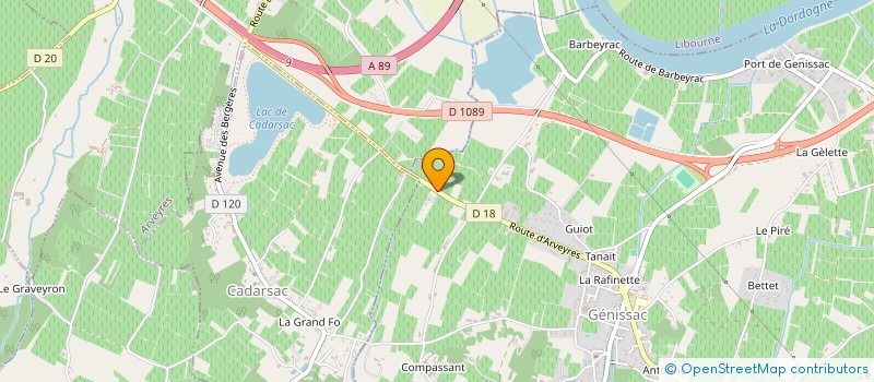 localisation de l'entreprise DACTAOS  GENISSAC