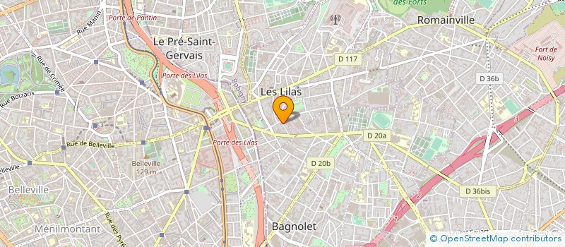 localisation de l'entreprise DACTYLION à LES LILAS