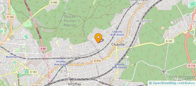 localisation de l'entreprise DACTYLO' GRAPH à CHAVILLE