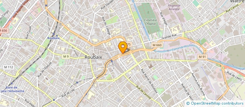 localisation de l'entreprise DACTYPHONE à ROUBAIX