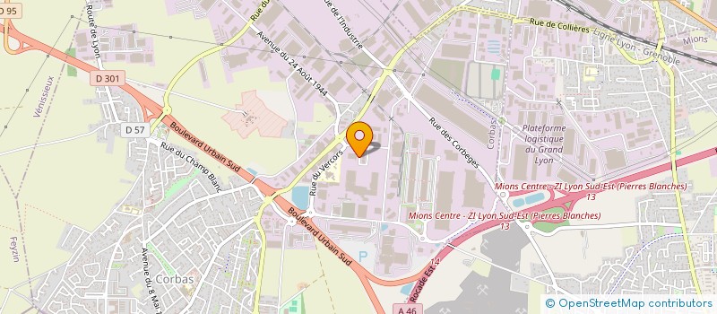 localisation de l'entreprise DAD à CORBAS