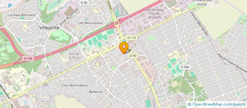 localisation de l'entreprise DADA CLUB à VILLEPINTE