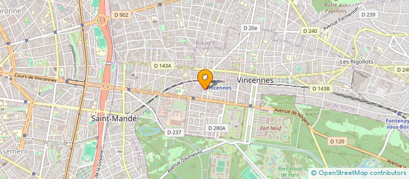 localisation de l'entreprise DADI GPSE - DOCTEUR DENIS POUCHAIN  VINCENNES