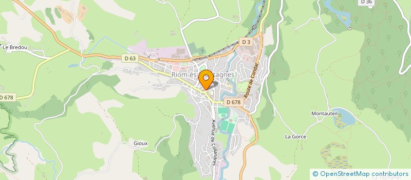 localisation de l'entreprise DADMINTON CLUB RIOMOIS HAUT CANTAL à RIOM-ES-MONTAGNES
