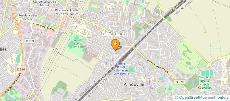 localisation de l'entreprise DADO PEINTURE  VILLIERS-LE-BEL