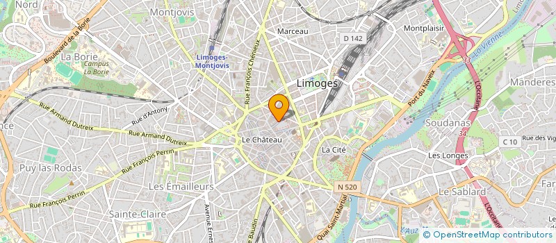 localisation de l'entreprise DAENERICE à LIMOGES
