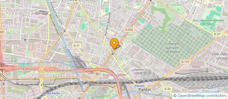 localisation de l'entreprise DAFORT à AUBERVILLIERS