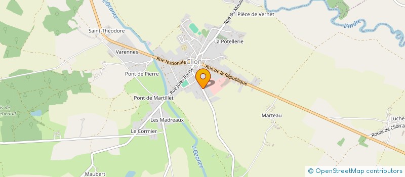 localisation de l'entreprise DAGAULT FRERES à CLION