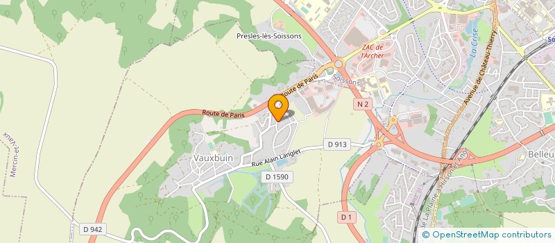 localisation de l'entreprise DAGDA ORGANISATION à VAUXBUIN