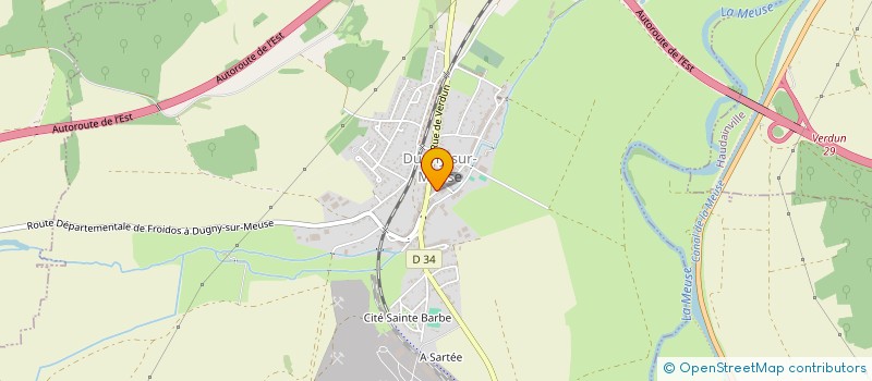 localisation de l'entreprise DAGNET TOITURES à DUGNY-SUR-MEUSE